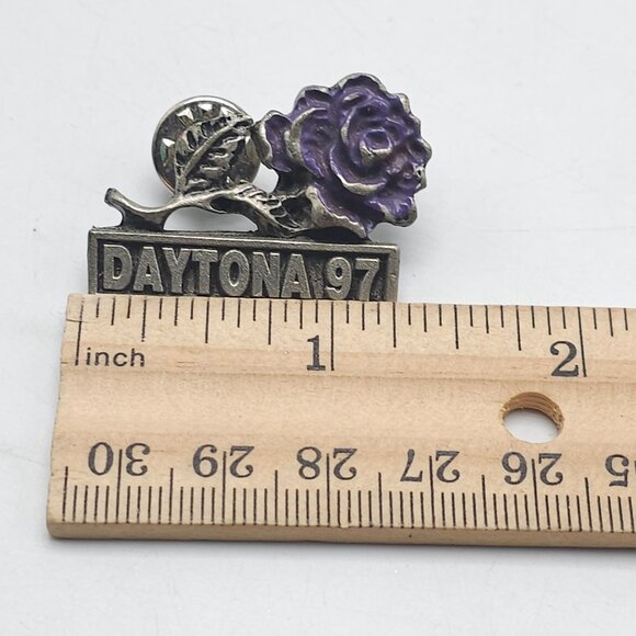 Daytona 1997 Purple Rose Lady Biker Lapel Pin - Picture 5 of 5